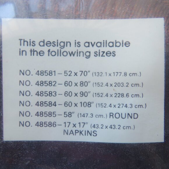 Bucilla Set of 4 Dinner Napkins 16” x 16” Brown Tablecloth for Embroidery kit - Picture 7 of 12